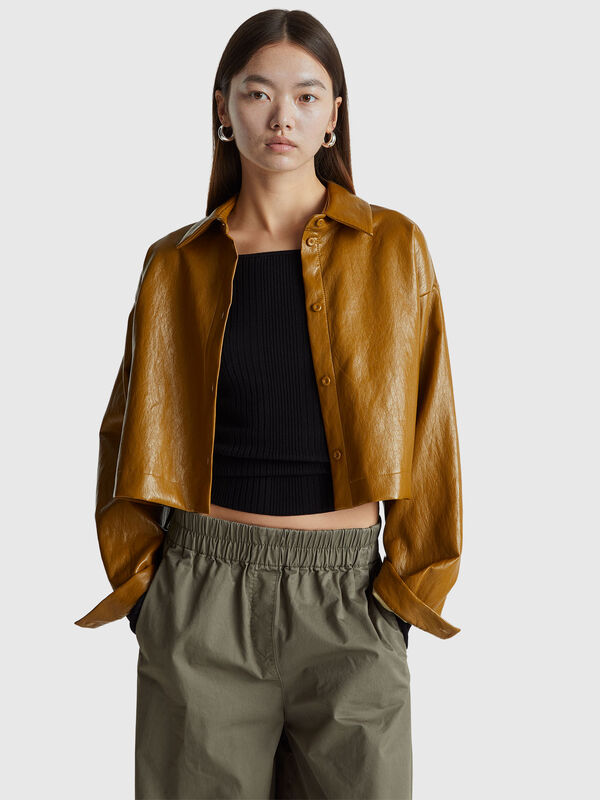 Jacke aus beschichtetem Stoff Damen