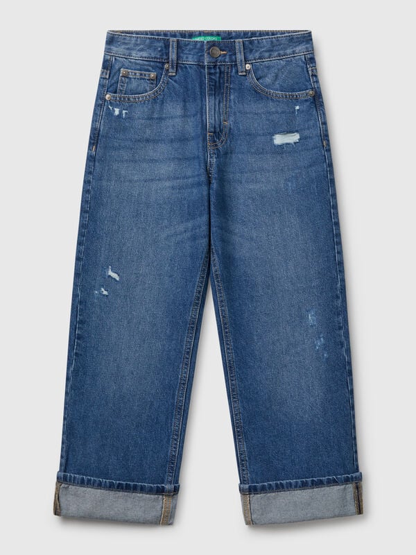 Gerade Jeans mit Rissen Jungen
