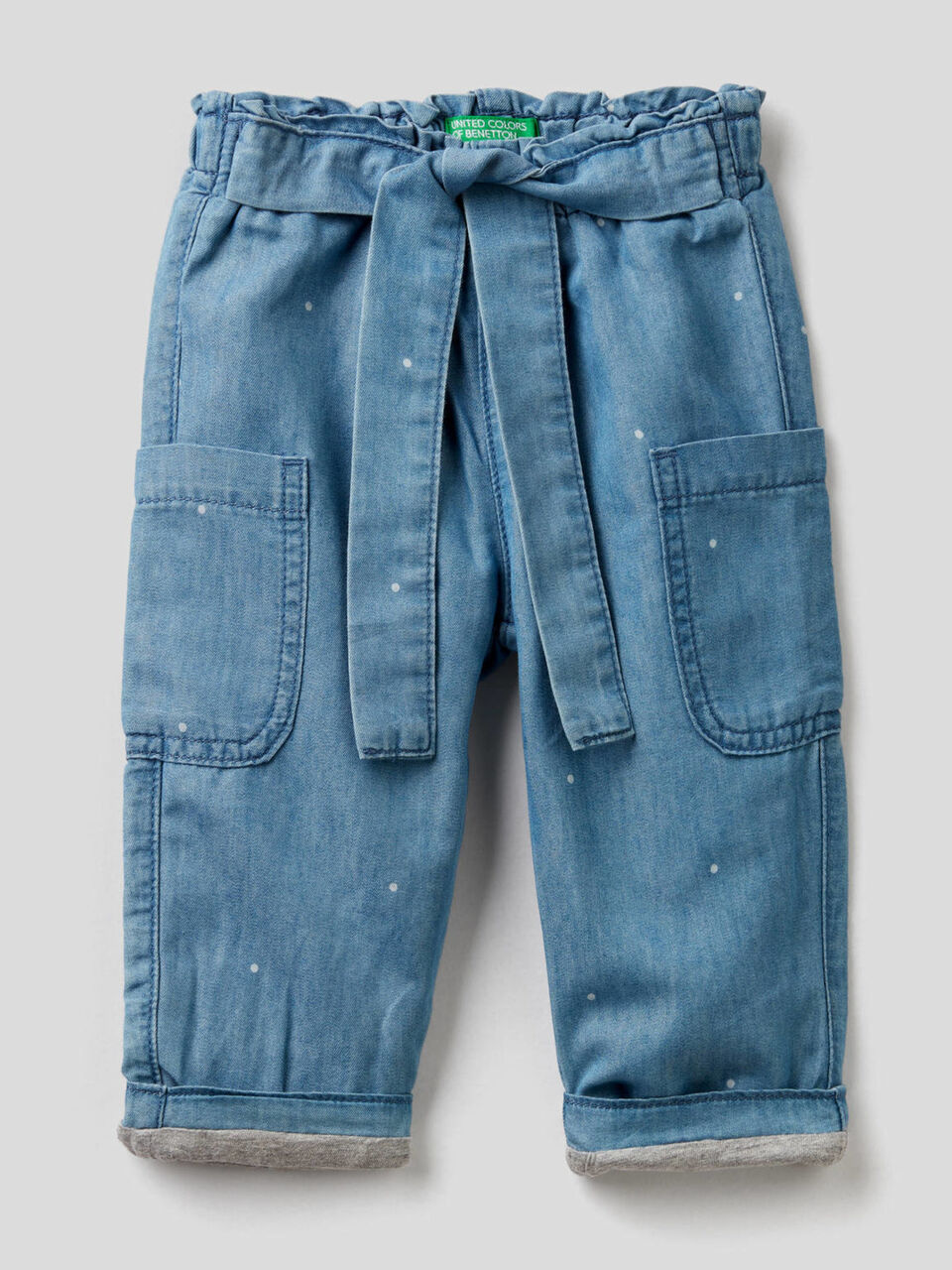 Cargohose aus leichtem Denim image number 1