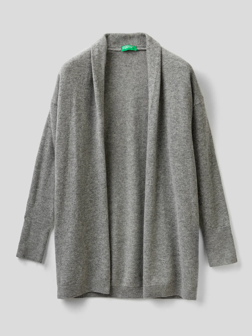 Lange Strickjacke mit Schalkragen image number 1
