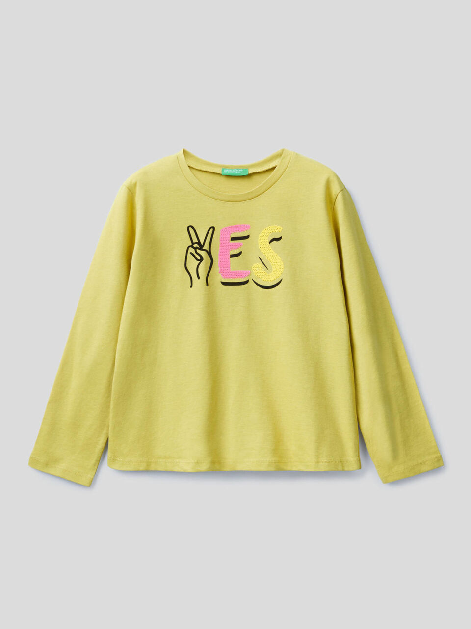 T-Shirt aus 100% Baumwolle mit Pailletten image number 1