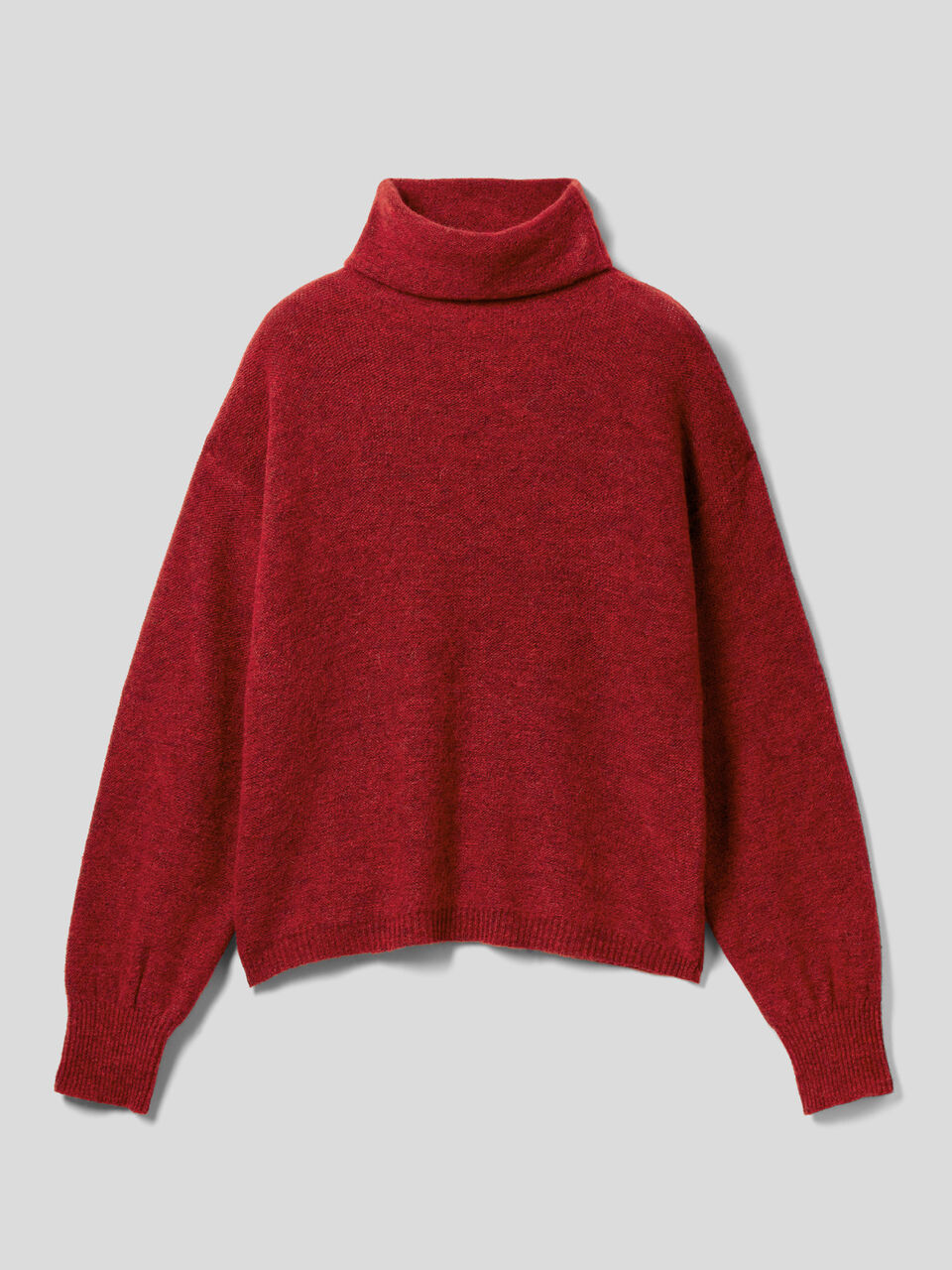 Pullover aus einer Wollmischung mit hohem Kragen image number 1