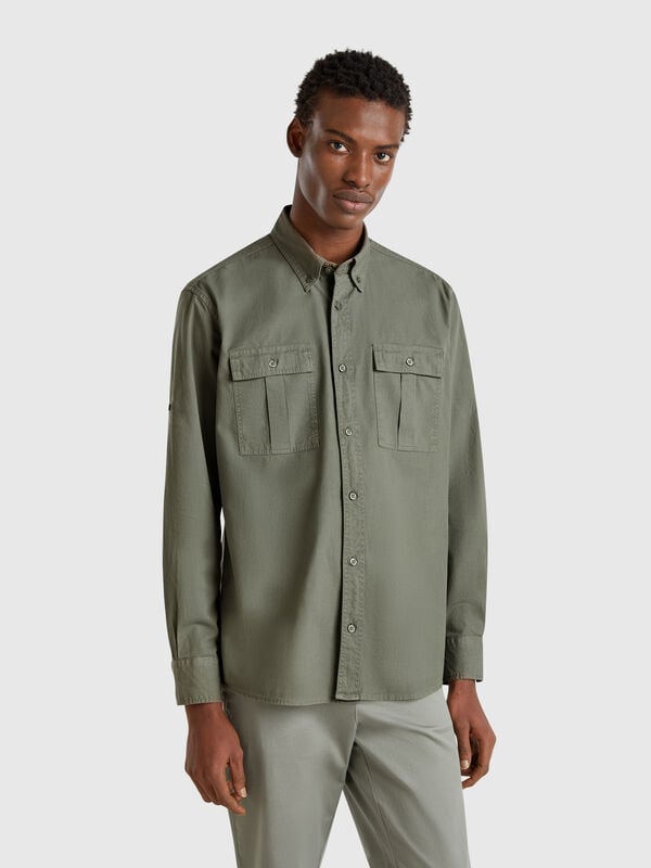 Schmal geschnittenes Button-Down-Hemd Herren