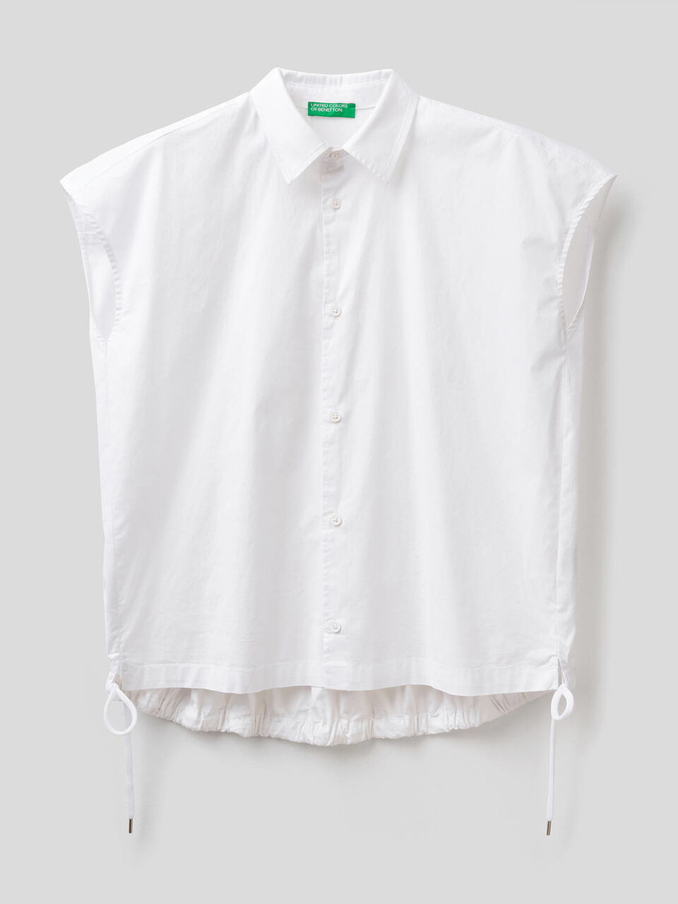 Bluse aus stretchiger Baumwolle mit Tunnelzug image number 1