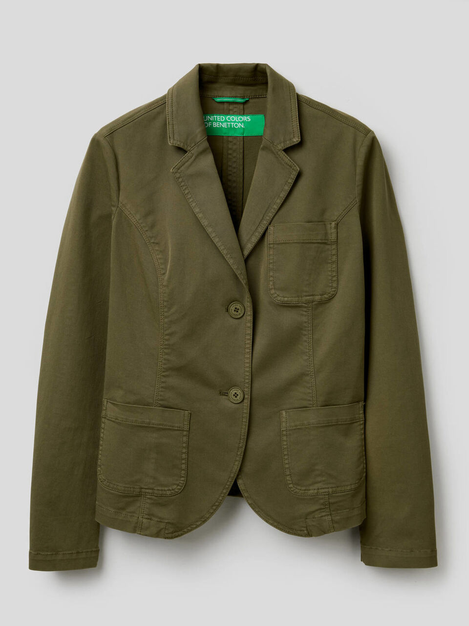 Taillierter Blazer aus stretchiger Baumwolle image number 1
