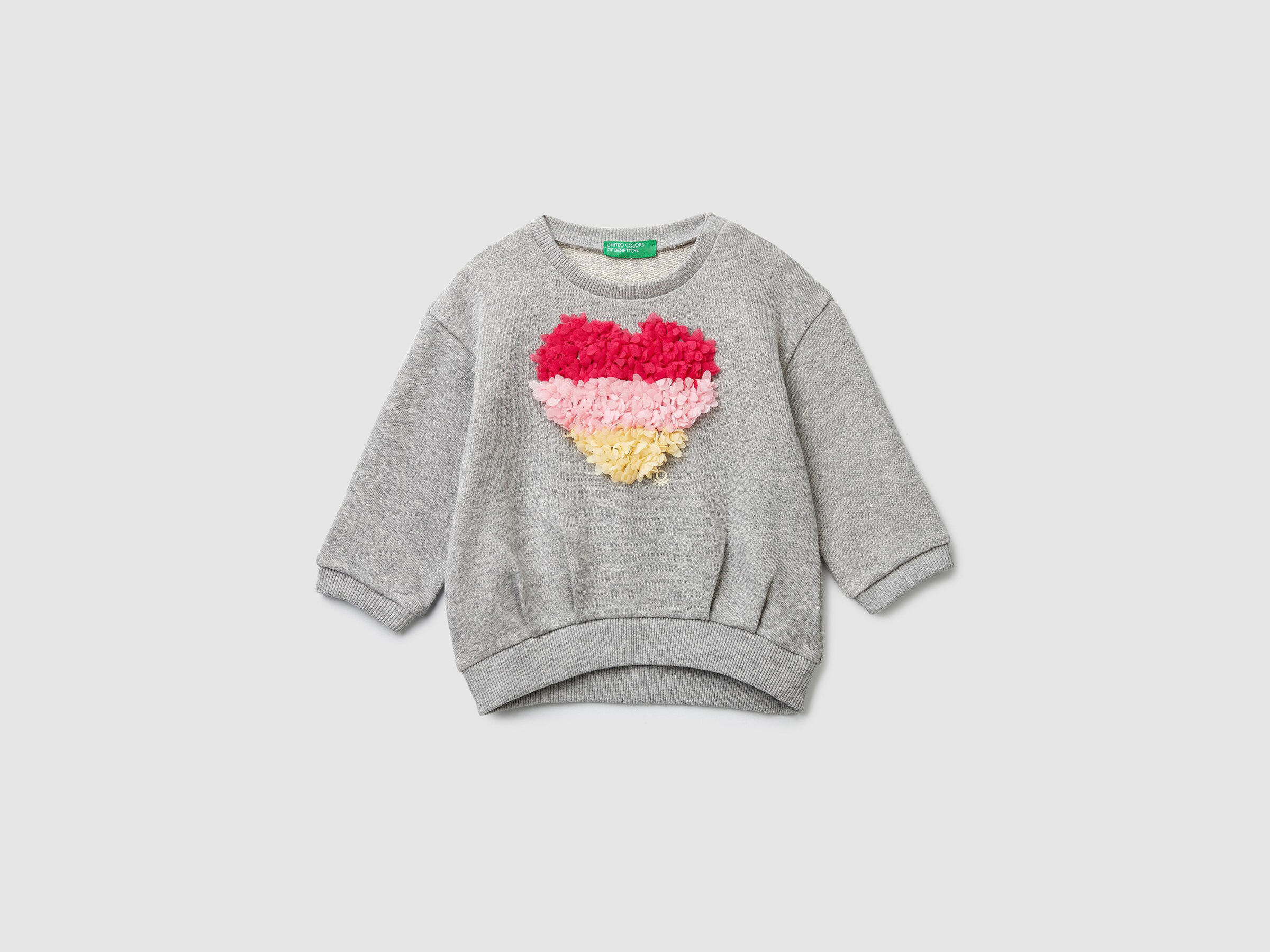 Sweatshirt mit aufgestickten Blütenblättern image number null
