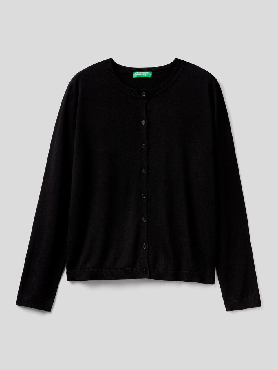 Strickjacke aus einer Baumwollmischung mit Rundausschnitt image number 1