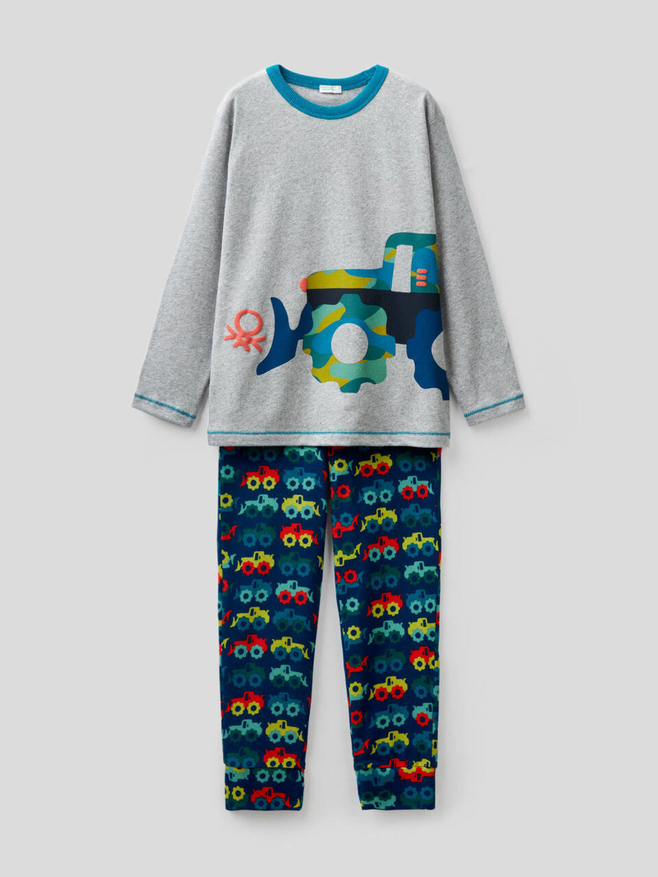 Pyjama aus Baumwolle mit buntem Print image number 1