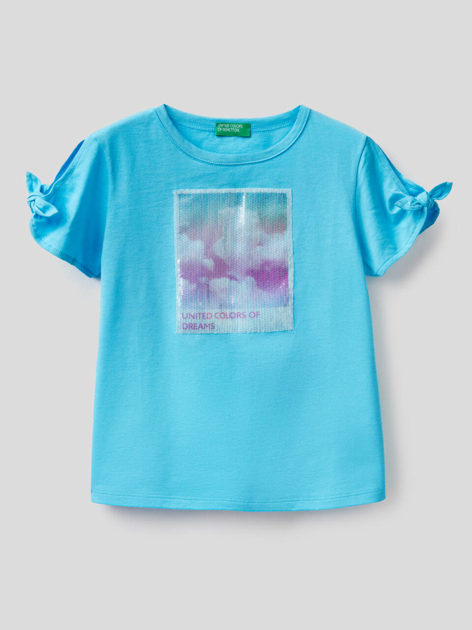 T-Shirt mit Einsatz samt Pailletten image number 1