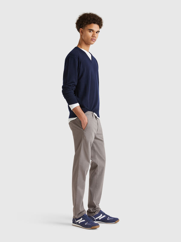 Chinohose slim fit in Mausgrau  Herren