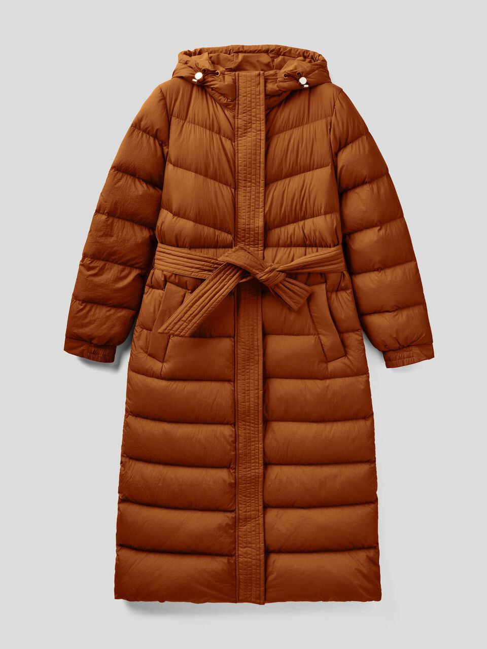 Lange Daunenjacke mit Kapuze image number 1