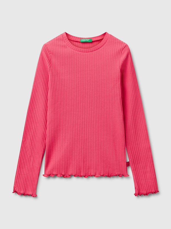 T-Shirt aus Stretch-Baumwolle mit schmaler Passform Mädchen