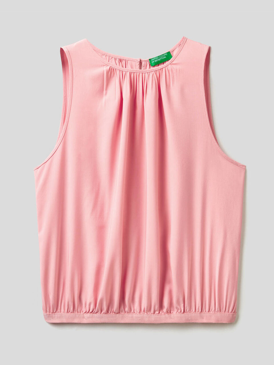 Ärmellose Bluse mit Raffungen image number 1