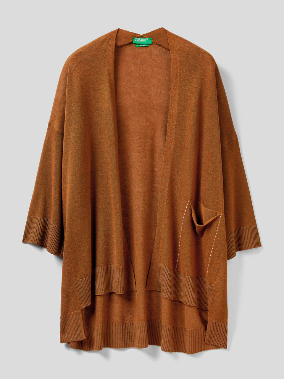 Offene Strickjacke mit 3/4-Ärmeln image number 1