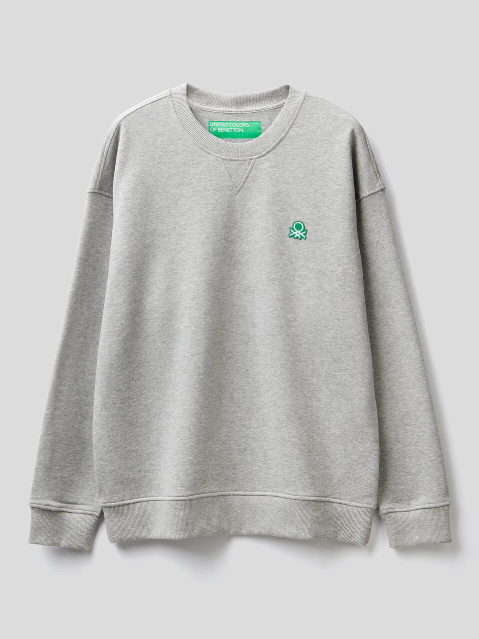 Sweatshirt in 100% Baumwolle mit aufgenähtem Logo image number 1