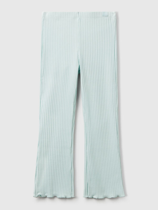 Leggings aus Stretch-Baumwolle mit Schlaghosen-Passform Mädchen