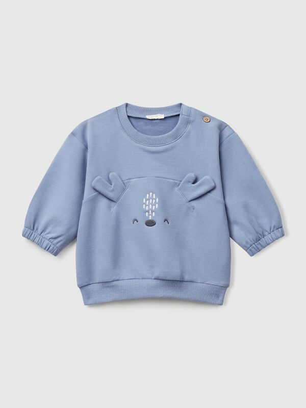 Sweatshirt mit Stickerei und Patch Newborn