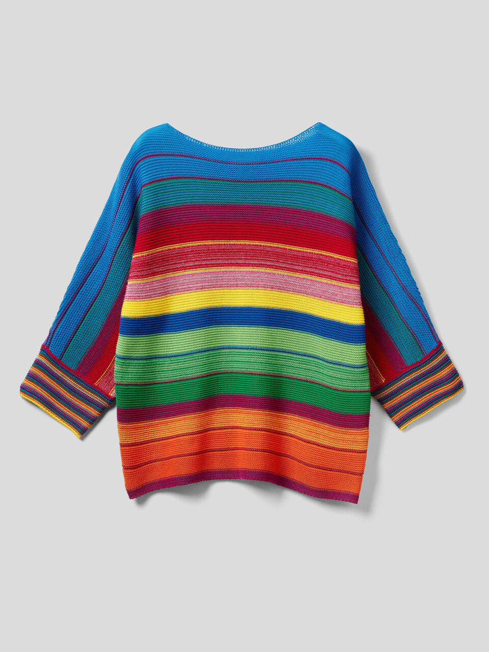 Gestreifter Pullover mit 3/4-Ärmeln image number 1