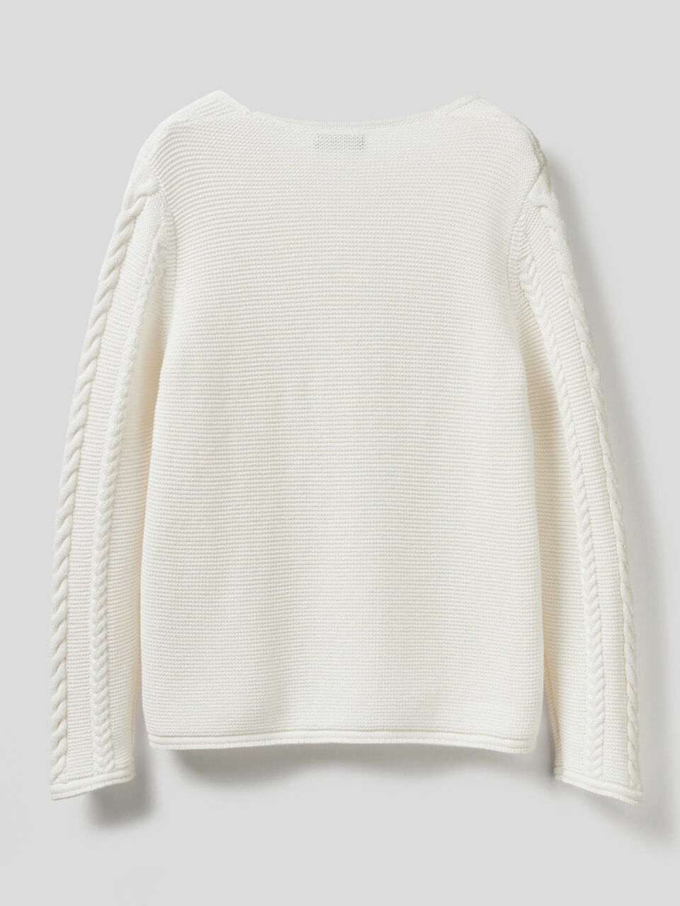 Pullover aus reiner Baumwolle mit Flechtmuster image number 2