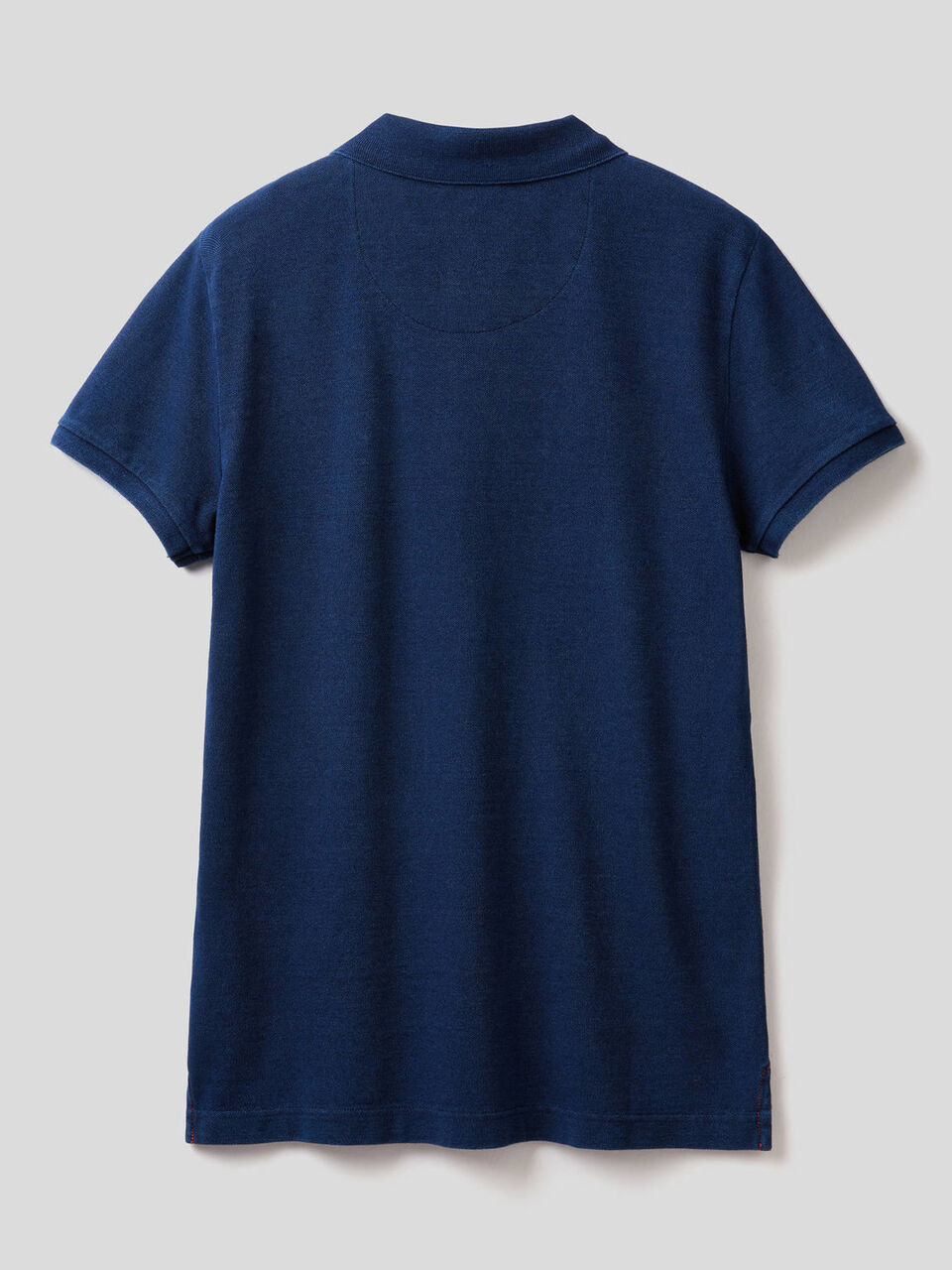 Polo aus reiner Baumwolle mit Indigo-Färbung image number 2