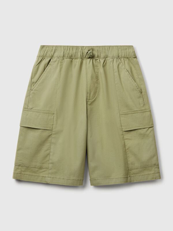 Fallschirmshorts aus Stretch-Baumwolle Jungen