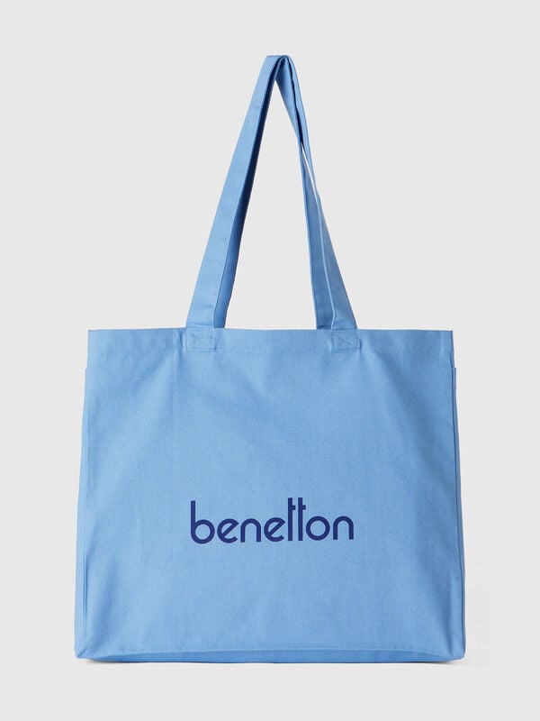 Tote Bag in Hellblau aus reiner Baumwolle