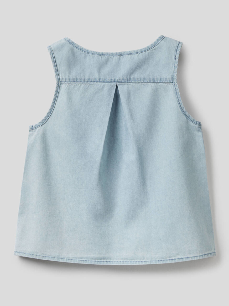 Ärmellose Bluse mit Knoten image number 2