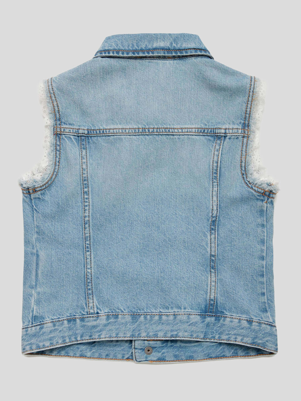 Weste aus Denim mit Spitze image number 2