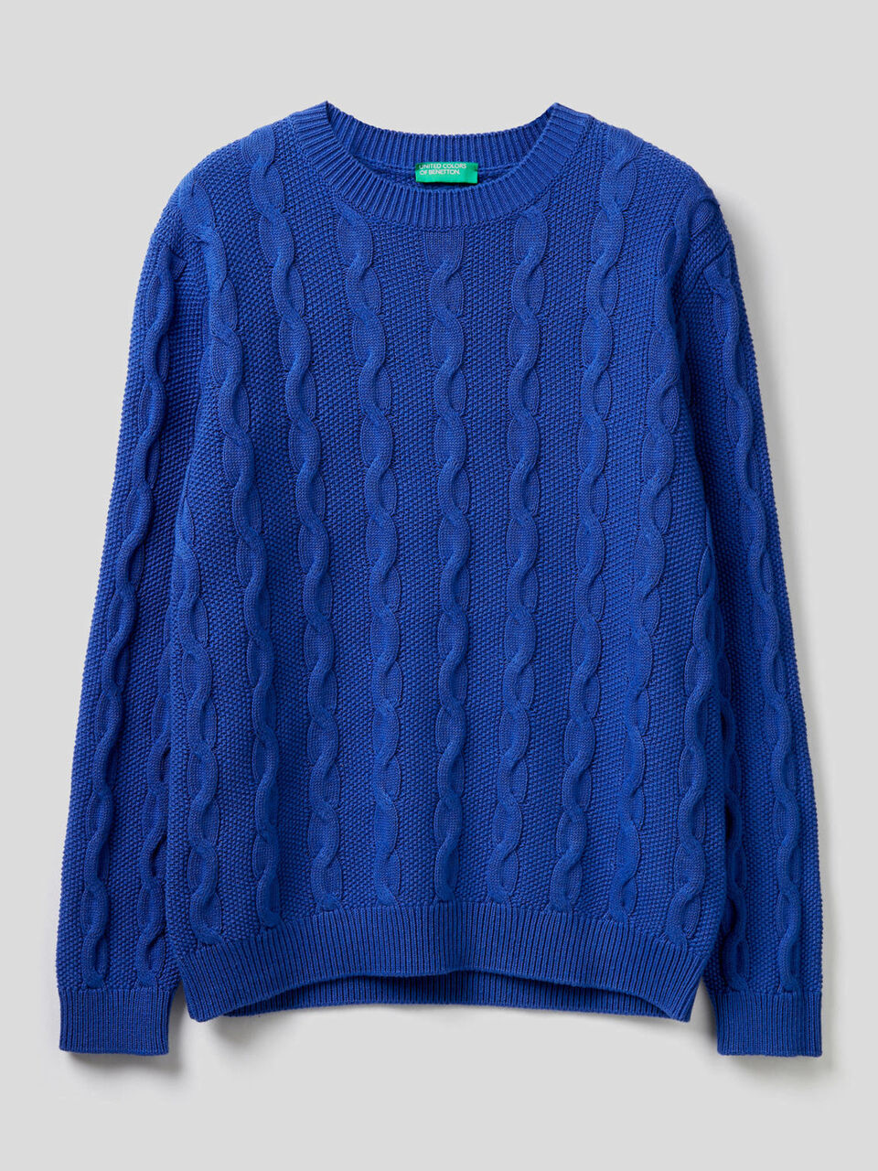 Pullover mit Rundausschnitt und Flechtmuster Herren image number 1