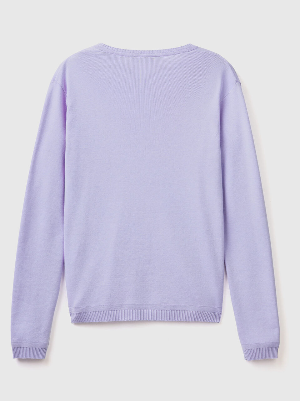 Pulli aus reiner Baumwolle mit V-Ausschnitt image number 2