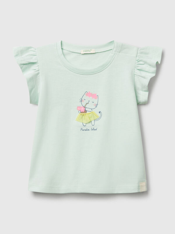 T-Shirt mit Aufdruck und Applikation Newborn