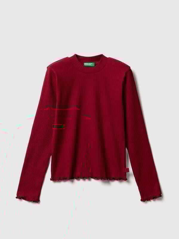 Slim Fit-T-Shirt aus Stretch-Baumwolle Mädchen