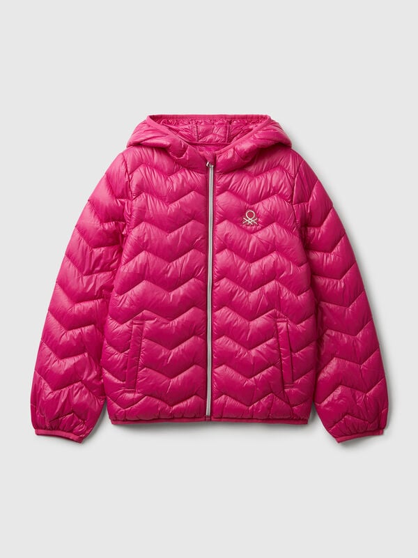 Wattierte Jacke mit Kapuze Mädchen