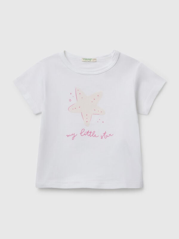 Kurzarm-T-Shirt mit Aufdruck Newborn