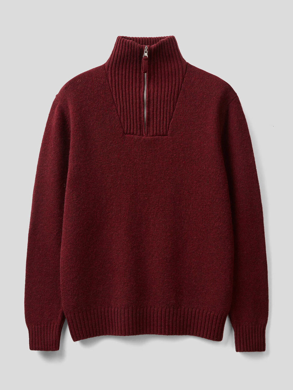 Pullover mit Reißverschluss aus reiner Wolle image number 1