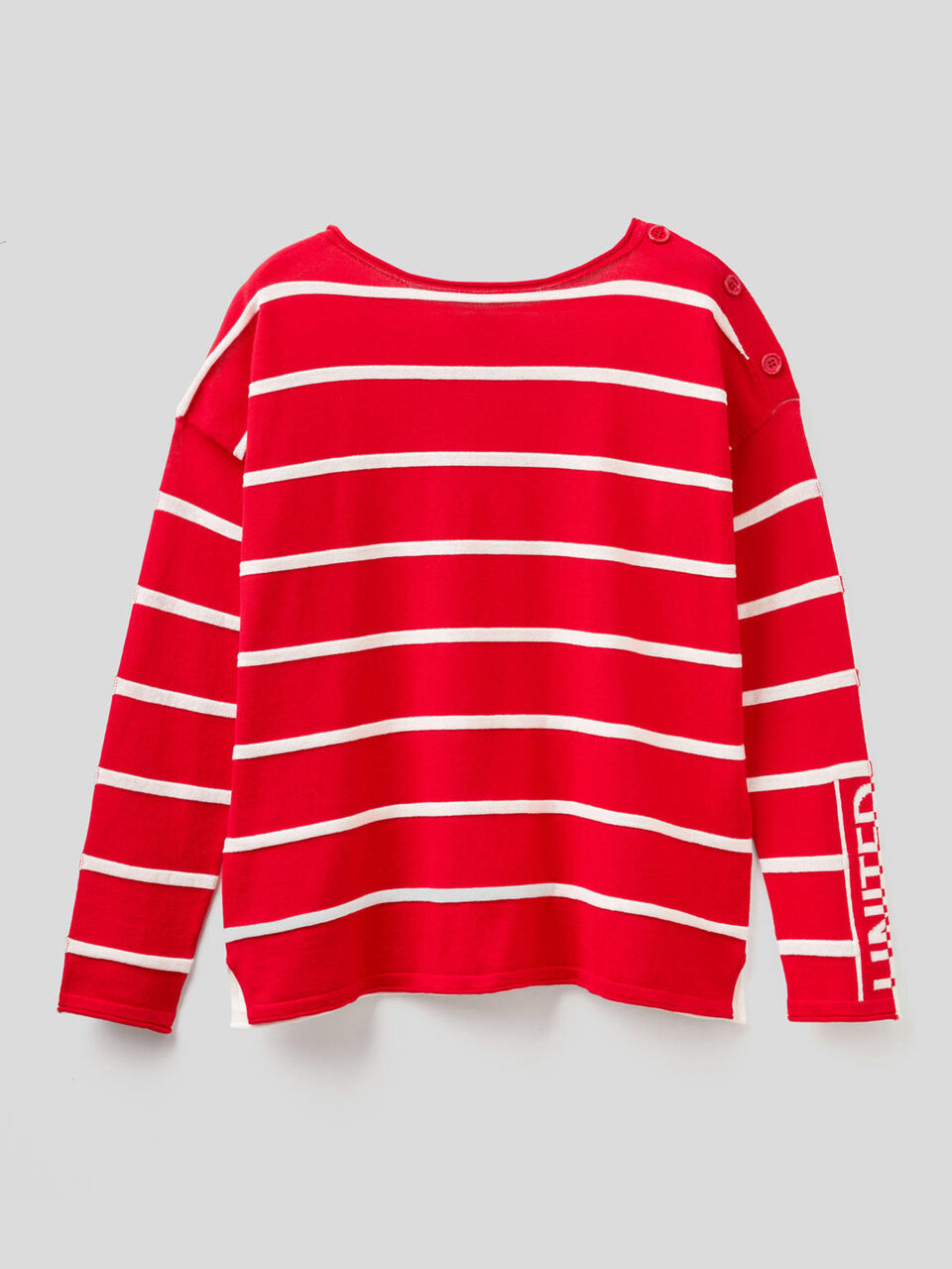 Gestreifter Pullover aus 100% Baumwolle image number 1