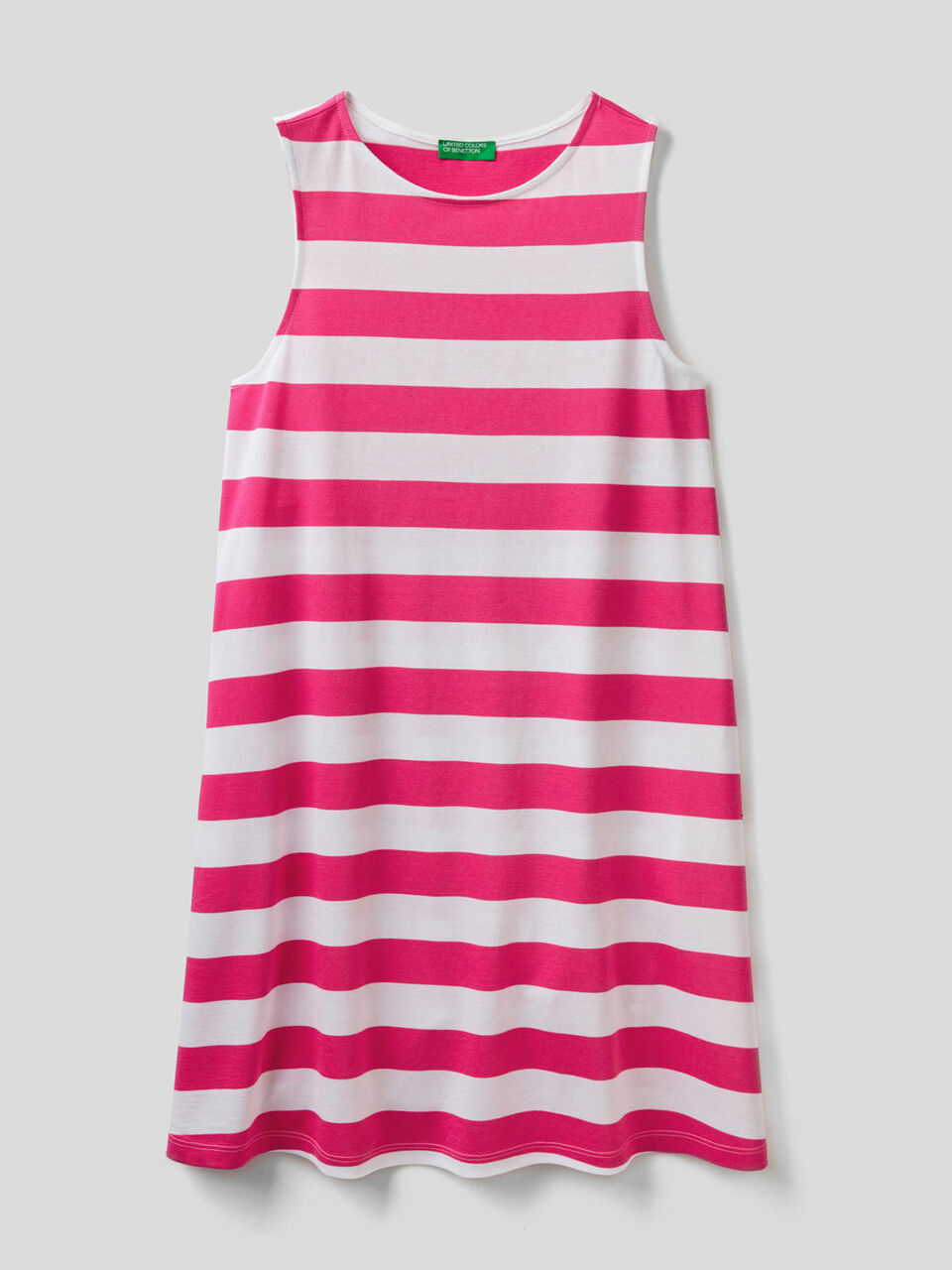Kurzes, ärmelloses Kleid mit Streifen image number 1