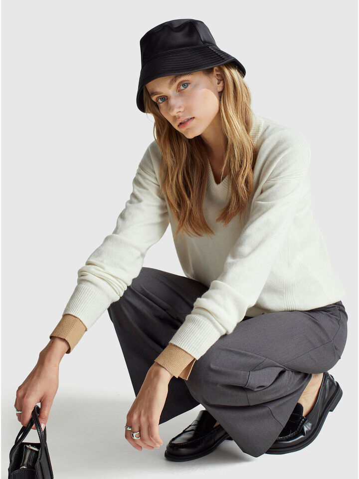 V NECK SWEATER L/S Damen