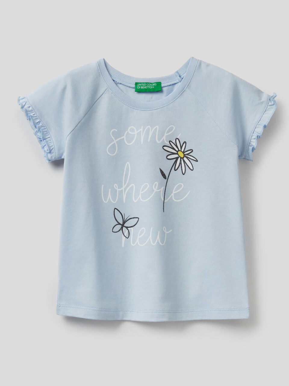 T-Shirt mit Rüschen und Glitter image number 1