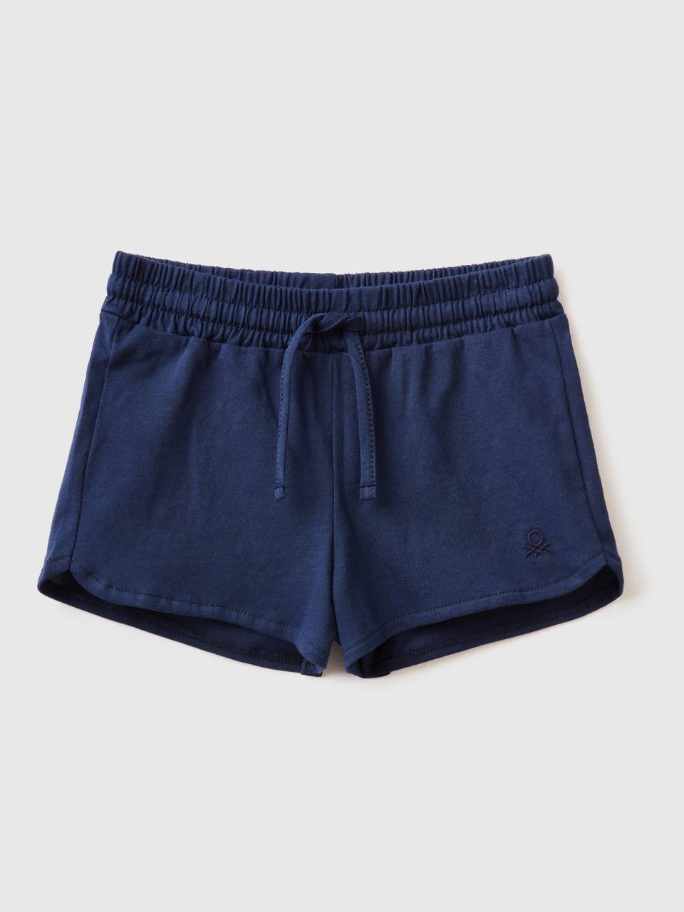 Shorts aus Bio-Baumwolle mit Tunnelzug - Dunkelblau | Benetton