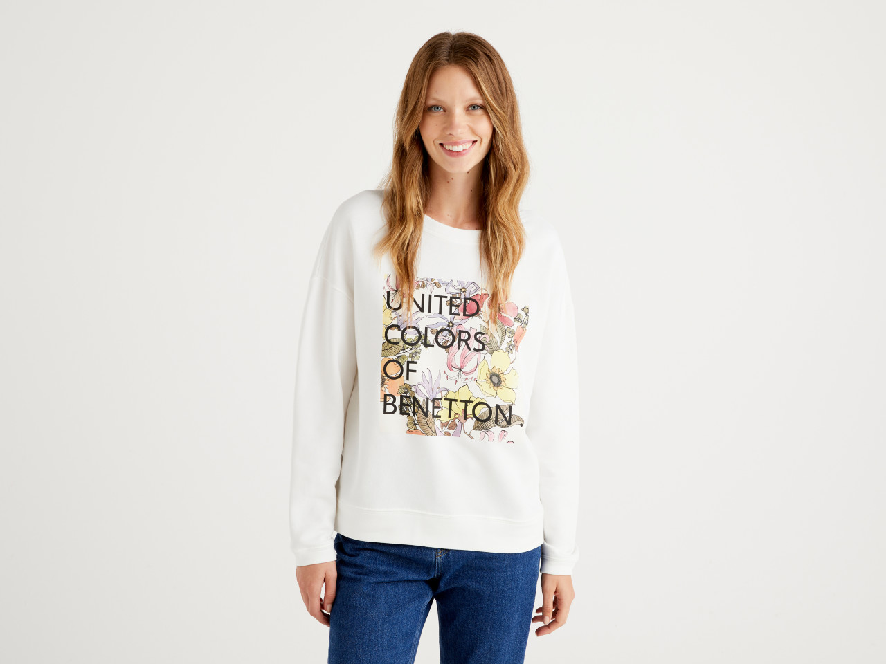 Rabatt 73 % Grün S DAMEN Pullovers & Sweatshirts Sweatshirt Stickerei Benetton sweatshirt 